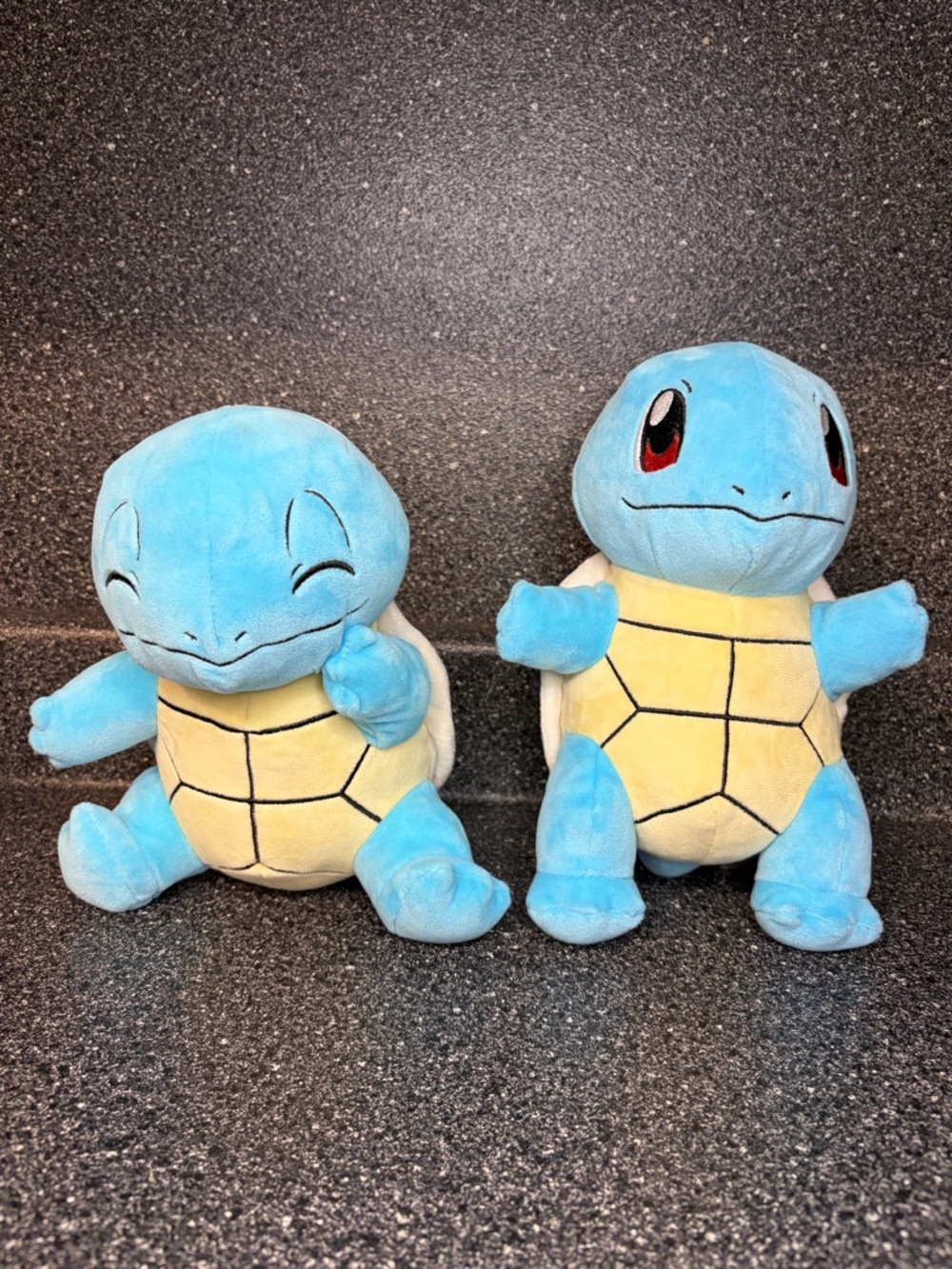 Pokemon Blue Squirtle Plush Pair with Yellow Shells